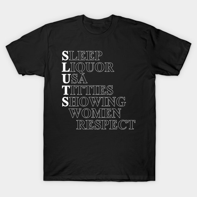 Showing Women Respect - Humorous Feminist Statement Design T-Shirt by DankFutura